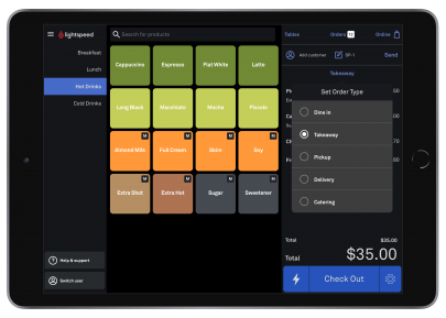 Lightspeed Kounta POS - Order Types